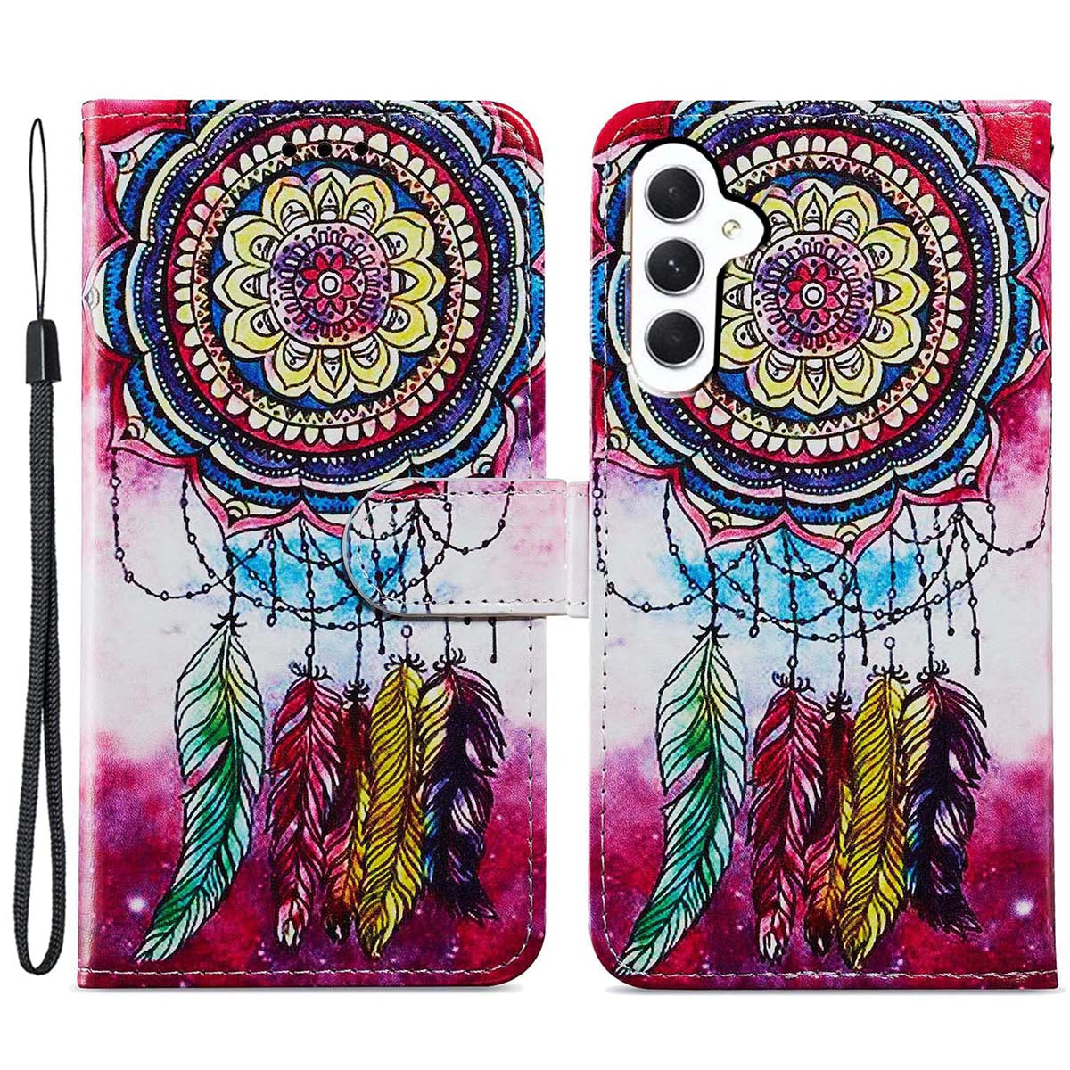 For Samsung Galaxy A25 5G PU Leather Pattern Printing Phone Case Stand Flip Wallet Cover with Strap For Samsung Galaxy A25 5G PU Leather Pattern Printing Phone Case Stand Flip Wallet Cover with Strap